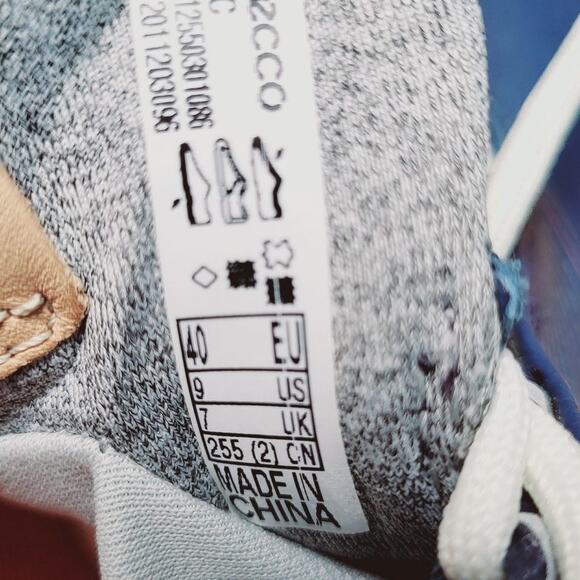 Ecco Biom Gore Tex Blue Leather Lace Up Golf Shoes Women's Size 9 Extra Width - Picture 15 of 15